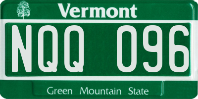 VT license plate NQQ096