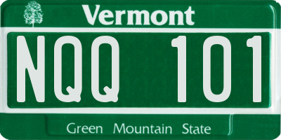 VT license plate NQQ101