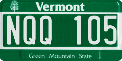 VT license plate NQQ105