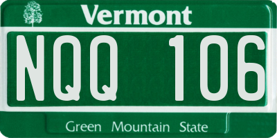 VT license plate NQQ106