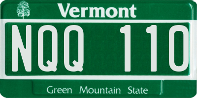 VT license plate NQQ110