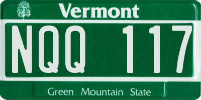 VT license plate NQQ117