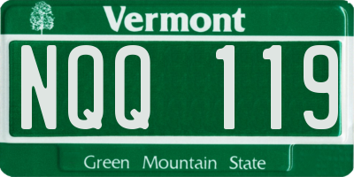 VT license plate NQQ119