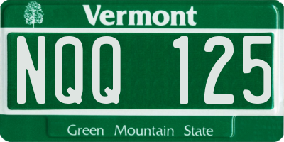 VT license plate NQQ125