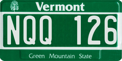VT license plate NQQ126
