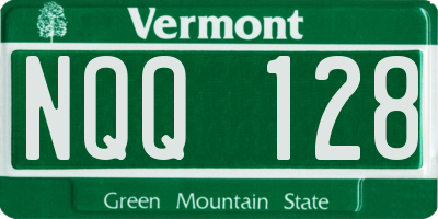 VT license plate NQQ128