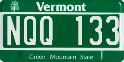 VT license plate NQQ133