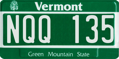 VT license plate NQQ135