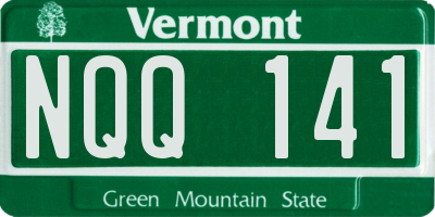 VT license plate NQQ141