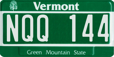 VT license plate NQQ144