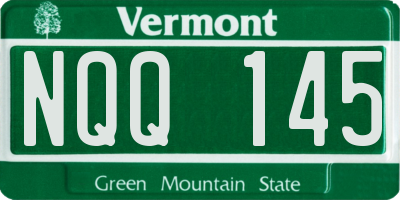 VT license plate NQQ145