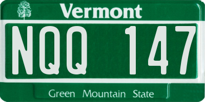 VT license plate NQQ147