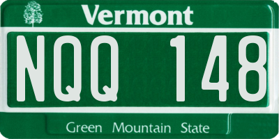 VT license plate NQQ148