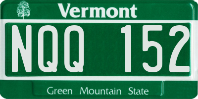 VT license plate NQQ152