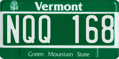 VT license plate NQQ168