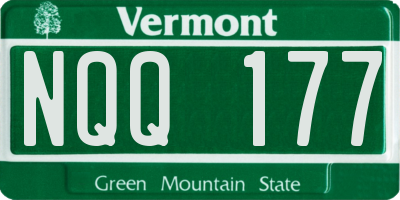 VT license plate NQQ177