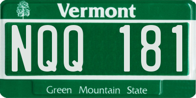 VT license plate NQQ181
