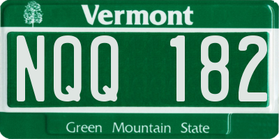VT license plate NQQ182