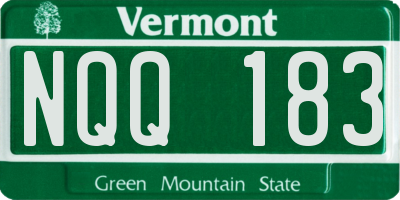 VT license plate NQQ183