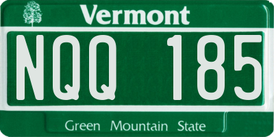 VT license plate NQQ185