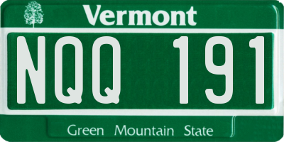 VT license plate NQQ191