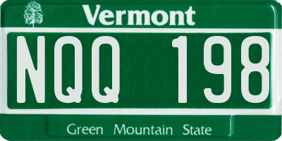 VT license plate NQQ198