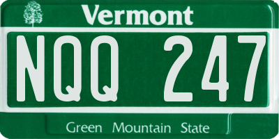 VT license plate NQQ247