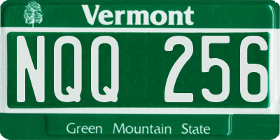 VT license plate NQQ256
