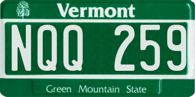 VT license plate NQQ259