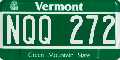 VT license plate NQQ272