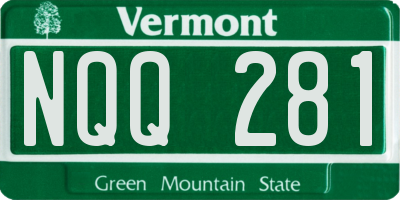 VT license plate NQQ281
