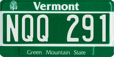 VT license plate NQQ291