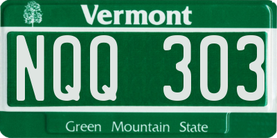 VT license plate NQQ303