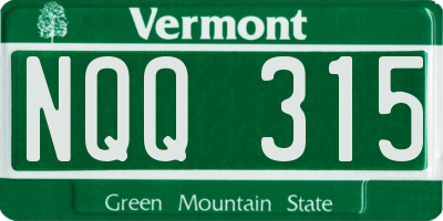 VT license plate NQQ315