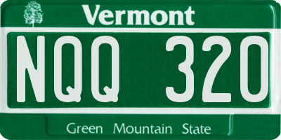 VT license plate NQQ320