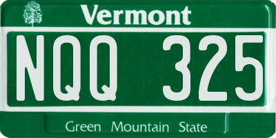 VT license plate NQQ325