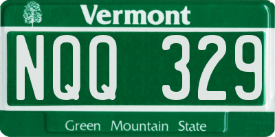 VT license plate NQQ329