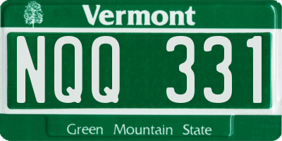 VT license plate NQQ331
