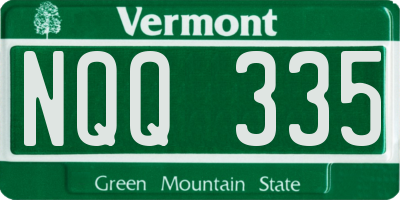 VT license plate NQQ335