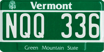 VT license plate NQQ336