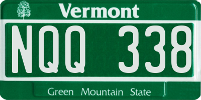VT license plate NQQ338