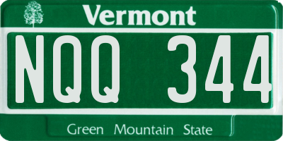 VT license plate NQQ344