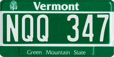 VT license plate NQQ347