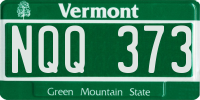VT license plate NQQ373
