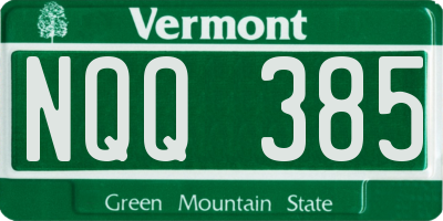 VT license plate NQQ385