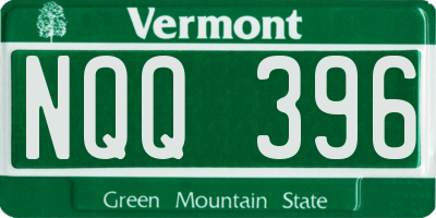 VT license plate NQQ396