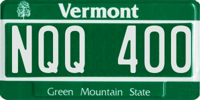 VT license plate NQQ400