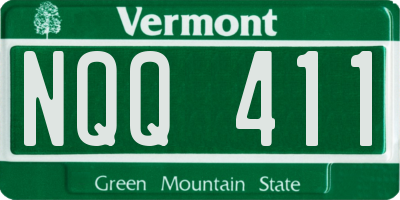 VT license plate NQQ411