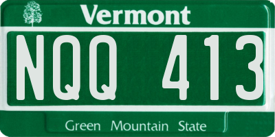 VT license plate NQQ413