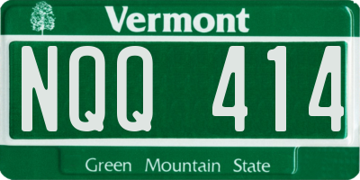 VT license plate NQQ414